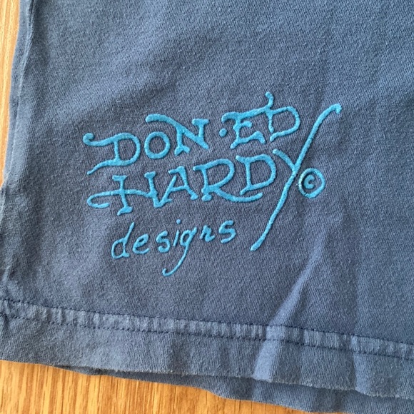 ❤️ Ed Hardy by Christian Audigier Dragon Tee Size Large - Picture 7 of 8